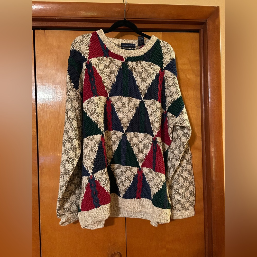 Vintage men’s Northern Isles Knitted by Hand sweater